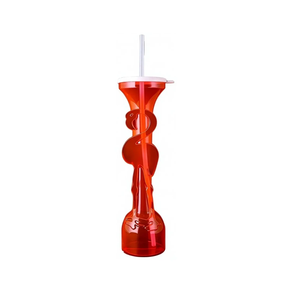 Big Flamingo Cup Colorful 500 ml — 500 ml PET straw cup