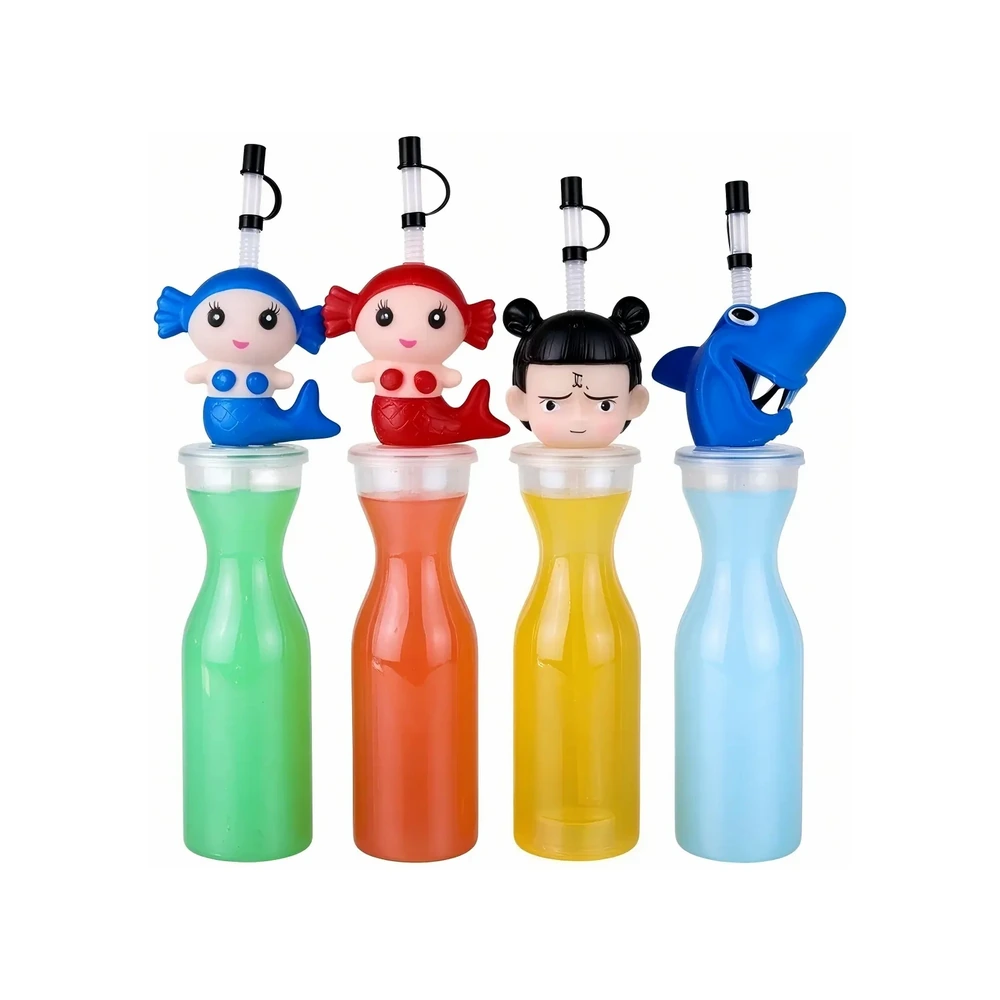 Cartoon Cup Sea Animal Series — 450 ml PET straw cup