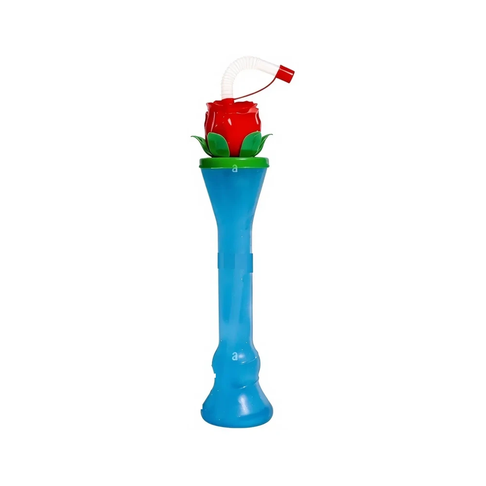 Valentine Cartoon Cup Colorful 450 ml — 450 ml PET straw cup