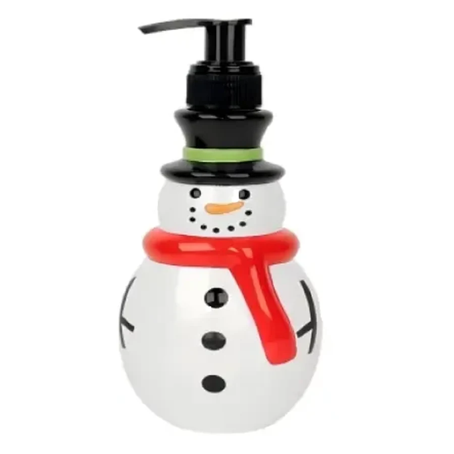 Snowman Pump Bottle — 500 ml PET straw cup