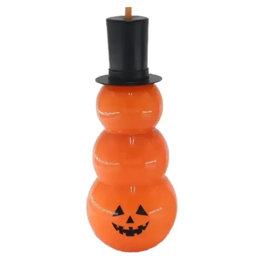 Jack-o'-Lantern Bottle with Top Hat — 600 ml PET straw cup