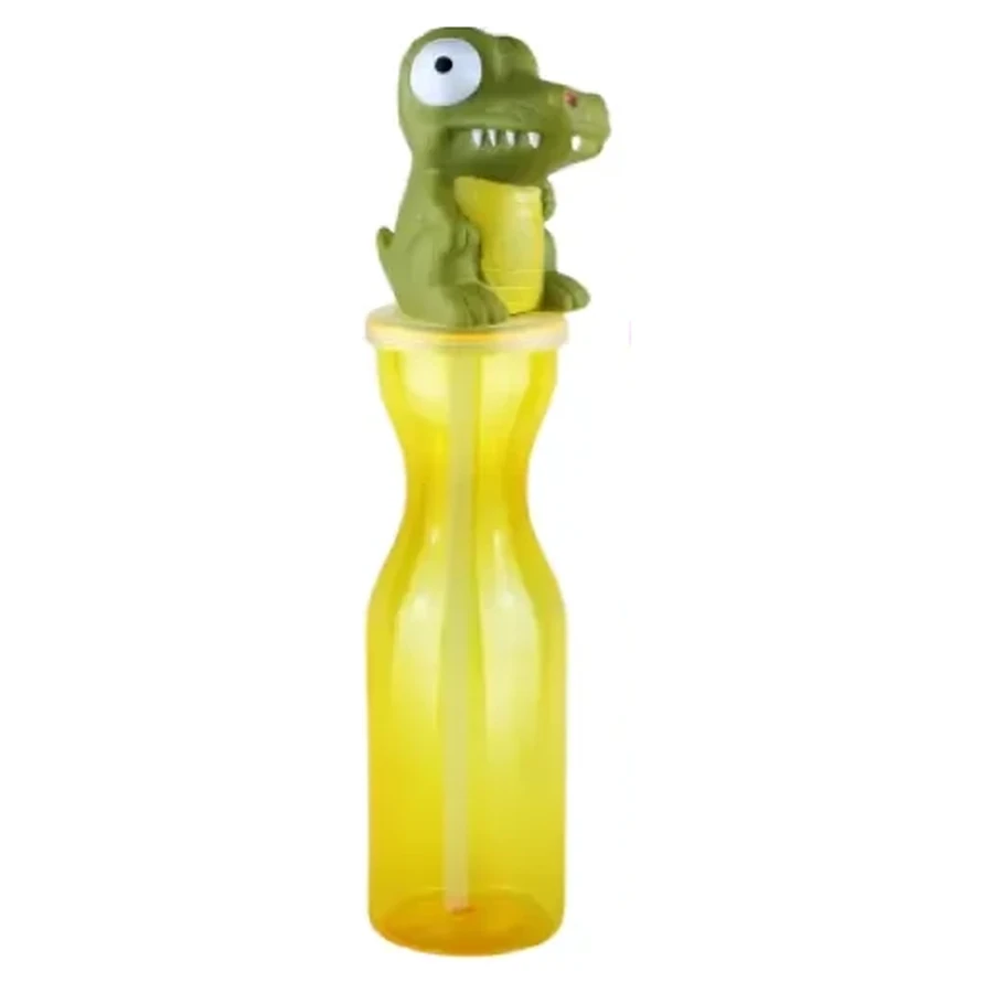 Green Crocodile Topper 450 ml Bottle — 450 ml PET straw cup