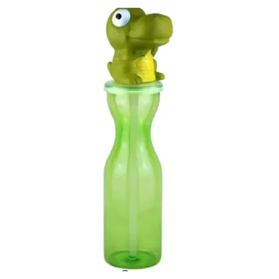 Lime Crocodile Topper 450 ml Bottle — 450 ml PET straw cup