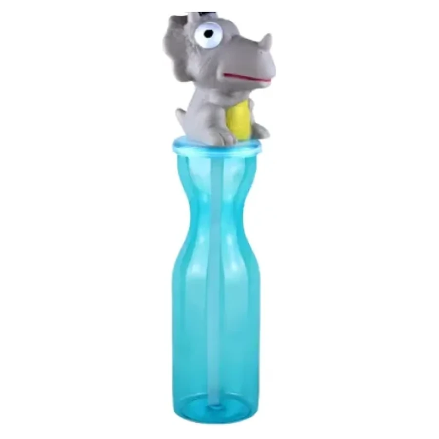 Grey Hippo Topper 450 ml Bottle — 450 ml PET straw cup