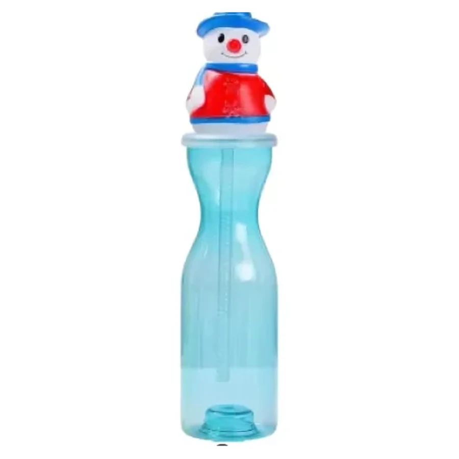 Snowman Topper 450 ml Bottle — 450 ml PET straw cup
