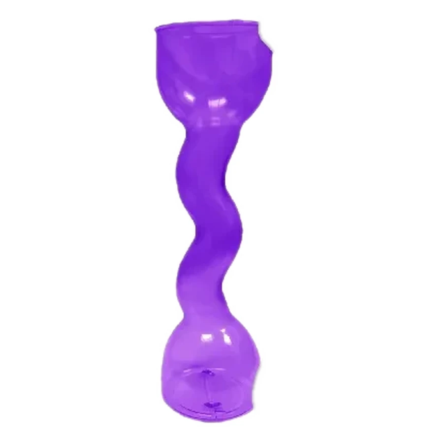 Purple Twisted Yard Cup — 700–1,000 ml PP straw cup
