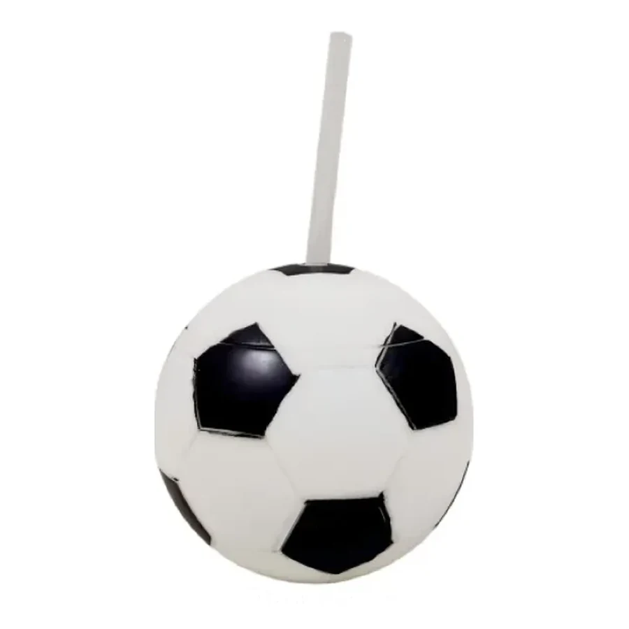 Pearl White Animal Face and Ball Cup — 500–1,000 ml PP straw cup