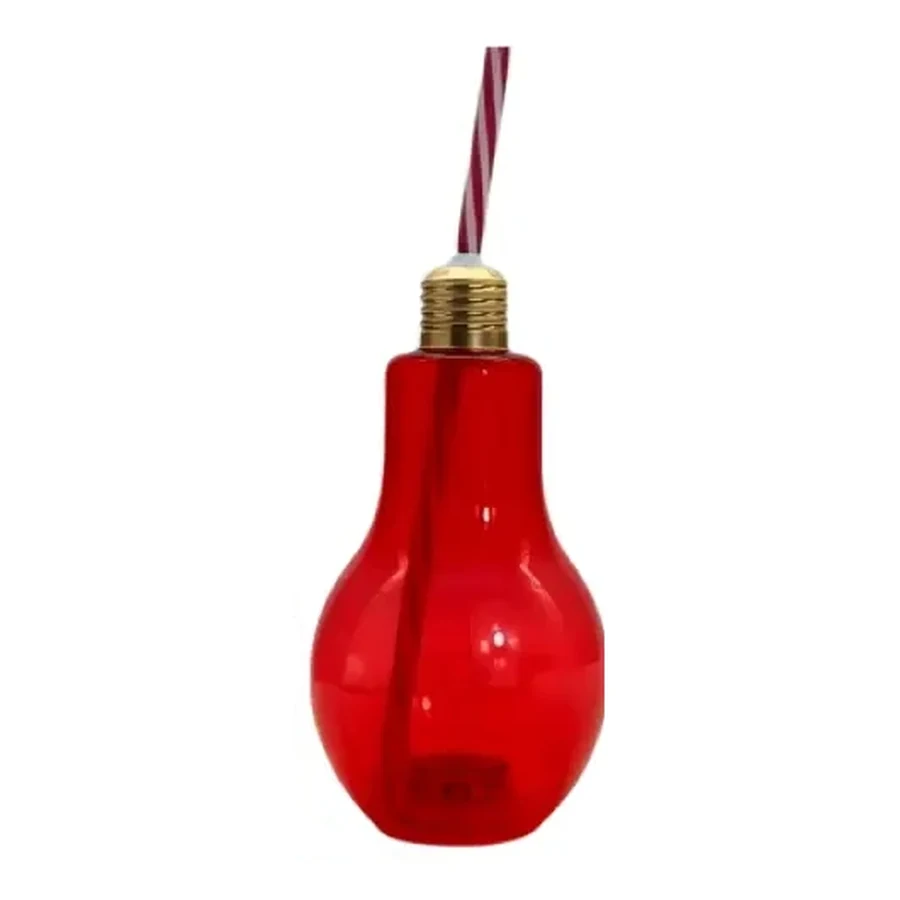 Red and Yellow Bottle and Long Twist Cup — 350–600 ml PET straw cup