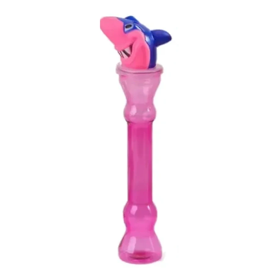 Pink and Indigo Cartoon Topper Long-Stem Cup — 350–450 ml PET straw cup