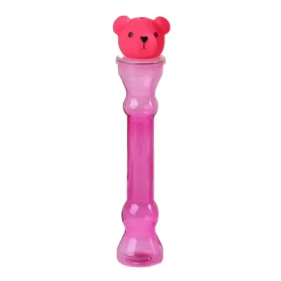 Pink and Indigo Cartoon Topper Long-Stem Cup — Style 02 — 350–450 ml PET straw cup